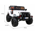 Elektrické autíčko Jeep All Terrain - nelakované - biele